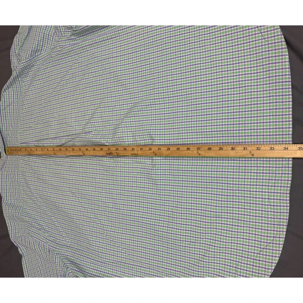 Polo Ralph Lauren Mens 3XB Big Classic Fit Green Plaid‎ S/S Button Down Shirt